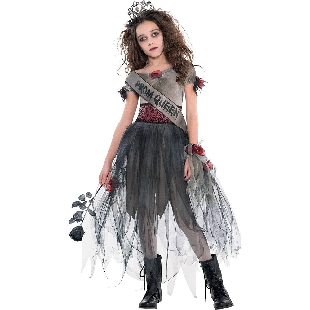 Amscan Prom Corpse Gown Girls Costume, Medium